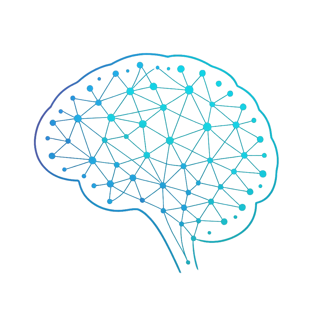 Abstract connectome illustration